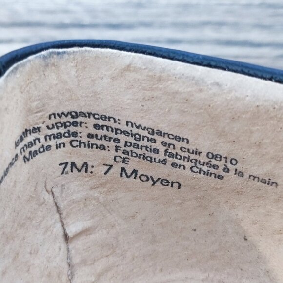 Nine West Comfort Wedge Pumps Size 7 Black Leather Minimalist Dress Shoes - Picture 8 of 12